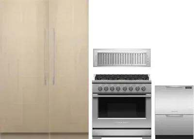 5 Piece Package Includes Refrigerator, Freezer, Range, Hood And Dishwasher